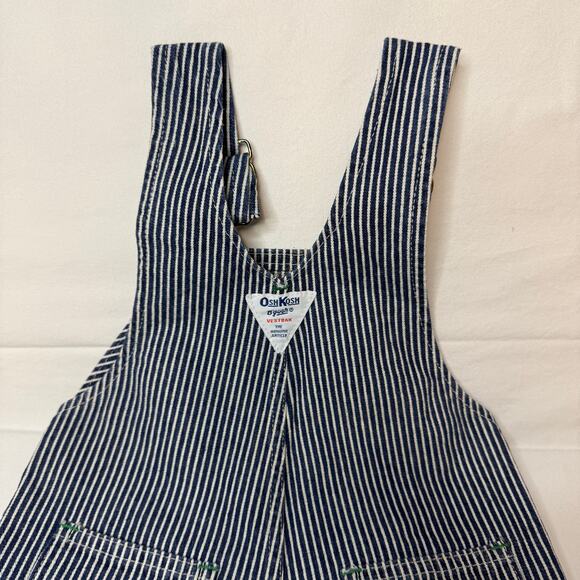 VTG OshKosh B’Gosh Overalls 5T Blue Striped - Picture 15 of 16